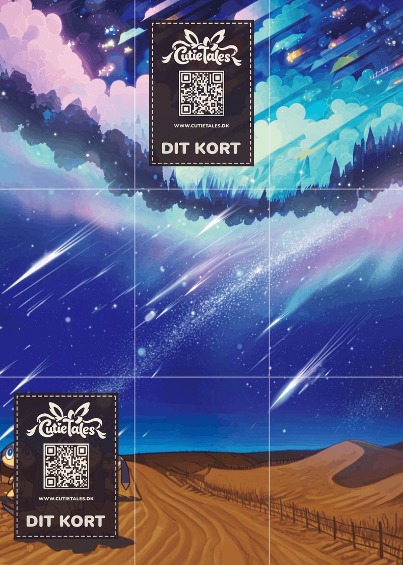 Shooting Stars: to kortpladser, øverst i midten og nederst til venstre